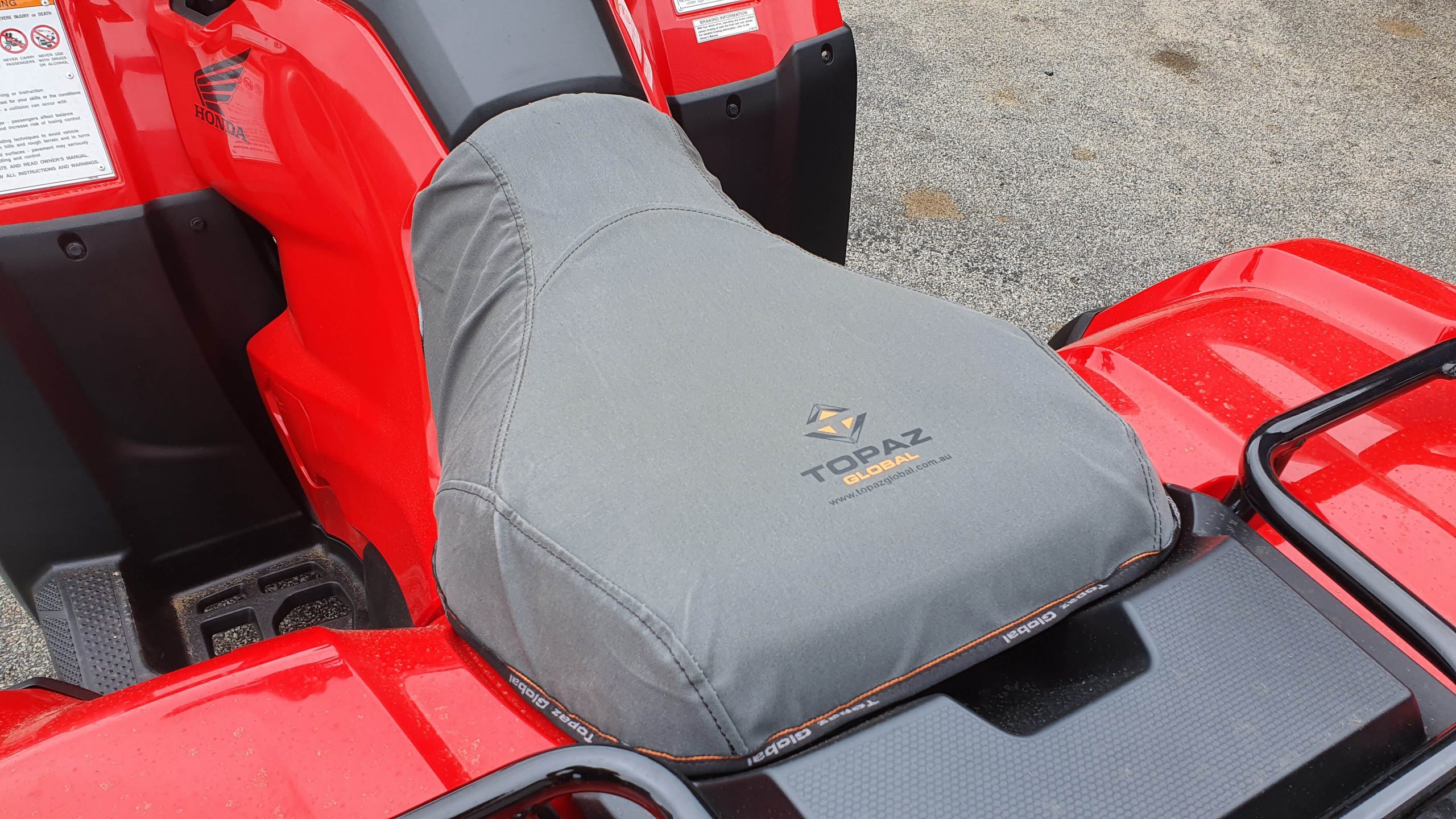 VPS Seat Cover Compatible With Honda Rancher 350 2001-06 Logo Red Sides Seat Cover