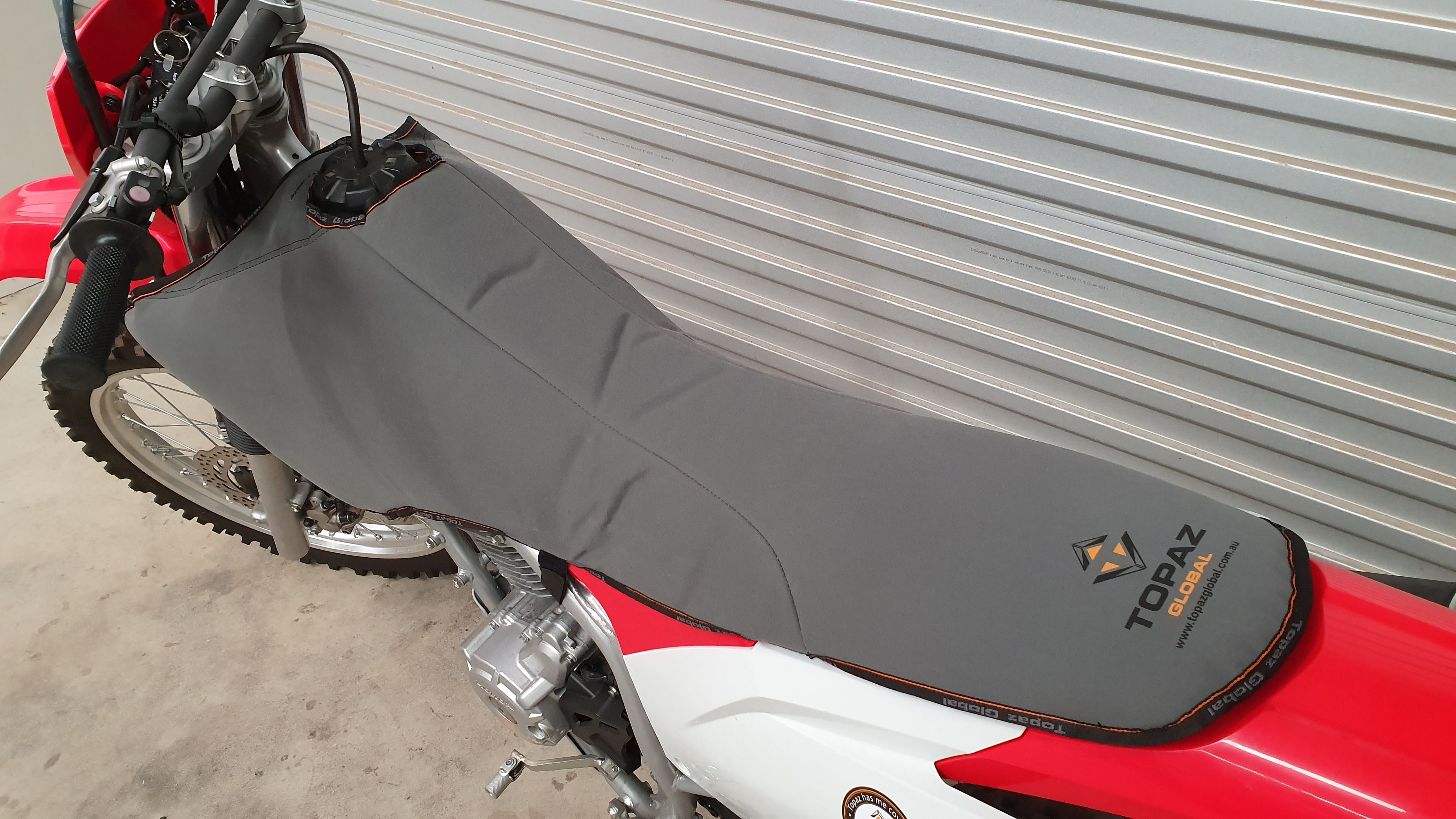 AllinOne Padded Canvas Seat and Tank Cover to suit Honda CRF250F 2019 Topaz Global
